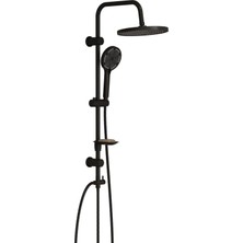 Aqua Bagno Largo Tepe Robot Duşu Seti - Mat Siyah | 30.39.77.03.04
