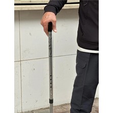 Hibana Metal Ayarlanılabilir Kademeli Motifli Baston Gri