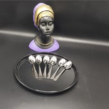 Hibana Tatlı Kaşık 6 Adet-Çakır (14 Cm-2,0 MM-304 Kalite Çelik).moe