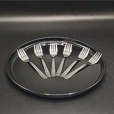 Hibana Tatlı Kaşık 6 Adet-Yaprak (14 Cm-1,5 MM-430 Kalite Çelik)