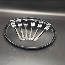 Hibana Yemek Çatal 6 Adet-Duygu (20 Cm-2,0 MM-304 Kalite Çelik)