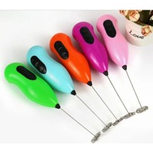 Hibana Kahve Köpürtücü Pilli Mini Mixer Kahve Süt Tütüncü Köpürtücü Karıştırıcı Cappucino Mikser Turuncu