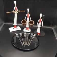 Hibana Yemek Çatal 6 Adet-Çubuk (20 Cm-3,0 MM-304 Kalite Çelik)
