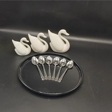 Hibana Tatlı Kaşık 6 Adet-Milas (14 Cm-2,0 MM-430 Kalite Çelik)