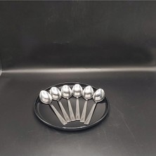 Hibana Yemek Kaşık 6 Adet-Kuşkanadı (20CM -2,0 MM-430 Kalite Çelik)