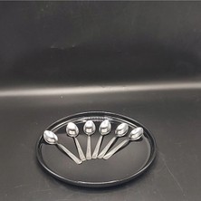 Hibana Tatlı Kaşık 6 Adet-Kuşkanadı (14 Cm-1,5 MM-430 Kalite Çelik)