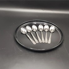 Hibana Tatlı Kaşık 6 Adet-Akdeniz (14 Cm-2,0 MM-304 Kalite Çelik)