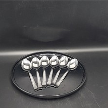 Hibana Yemek Kaşık 6 Adet-Deniz (20CM -2,0 MM-304 Kalite Çelik)