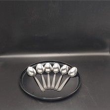 Hibana Yemek Kaşık 6 Adet-Bahar (20CM -2,0 MM-430 Kalite Çelik)