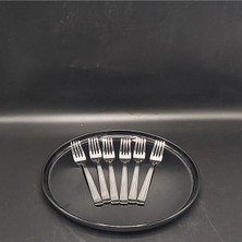 Hibana Yemek Çatal 6 Adet-Bahar (20 Cm-2,0 MM-430 Kalite Çelik)