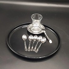 Hibana Çay Kaşık 6 Adet-Akdeniz (11 Cm-2,0 MM-304 Kalite Çelik)