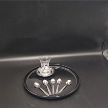 Hibana Çay Kaşık 6 Adet-Kuşkanadı (11 Cm-1,2 MM-430 Kalite Çelik)