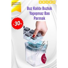 Hibana Buz Kalıbı Buzluk Yapışmaz Bas Parmak 64 x 32 Plastik Tr Pembe