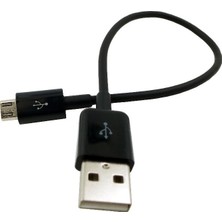 Alfais Micro USB Data ve Şarj Kablosu Siyah Renk Universal Uyumlu 4568