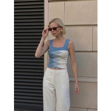 Onno Style Kare Yaka Kolsuz Askılı Kadın Bluz
