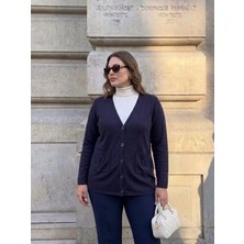 Onno Style Cebi Kelebek Taşlı Çelik Örgü Klasik Triko Ceket