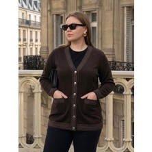 Onno Style Bantı Hasır Desenli Çelik Örgü Klasik Triko Ceket