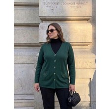 Onno Style Cebi Kelebek Taşlı Çelik Örgü Klasik Triko Ceket