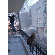 Ünal File Kedi Güvenlik Filesi 3x8 Metre Balkon Kuş Koruma Ağı Göz 2 cm Kalınlık 2 mm