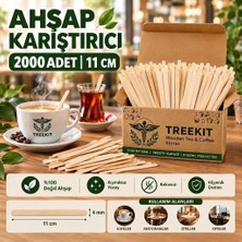 Treekit Ahşap Tahta Çay Kahve Karıştırıcı 1x4x11 cm 2000 Adet