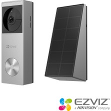 Ezviz HP3 Pro 3MP 2K Kablosuz Görüntülü Kapı Zili, Bataryalı, Güneş Paneli Dahil, İnsan Algılama, Çift Yönlü Konuşma (Ezviz Türkiye Garantili)
