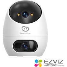 Beans View D220 3MP 2K 360° Dönebilen Dış Mekan Wi-Fi Güvenlik Kamerası, Akıllı Hareket Takibi, İnsan Algılama, Renkli Gece Görüşü (Ezviz Türkiye Garantili)