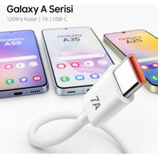 Bowie 120W 7A Usb-C Hızlı Şarj Data Kablosu Samsung Galaxy A55 A35 A25