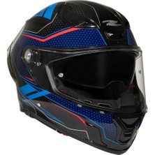 Zeus ZS-837A Az3 Black Blue Red Silver Kapalı Kask