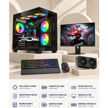 Symoon SYMOONPC0245 Oyun Bilgisayarı Intel Core I5 12400F Rtx 5060 8gb 32GB Ram 500GB SSD 240MM Sıvı Soğutma 24.5 Inç Monitör