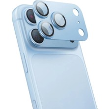 Mcdodo PF-2257 Visionmax Serisi iPhone 18 Pro Max Uyumlu Tam Kaplama Ultra Şeffaf Kamera Lens Koruyucu Mavi