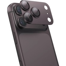 Mcdodo PF-2254 Visionmax Serisi iPhone 18 Pro Uyumlu Tam Kaplama Ultra Şeffaf Kamera Lens Koruyucu Mor