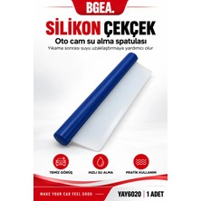 Bgea Silikon Oto Cam Çekçek Su Alma Spatulası Mavi 1 Adet