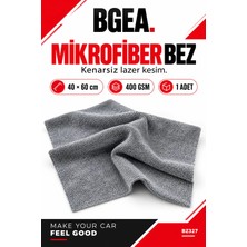 Bgea Kenarsız Lazer Kesim Mikrofiber Bez 40×60 cm 400 Gsm Gri BZ327
