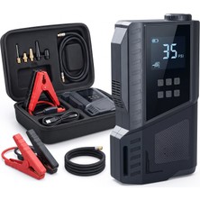 Always Teknoloji Yolda Kalmaya Son! 5'i 1 Arada Akü Takviye Cihazı + Lastik Şişirme Kompresörü + Araç Süpürgesi ve Powerbank