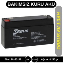 Orbus 6V 1.3AH Bakımsız Tip Kuru Akü Kompakt Yapı ile Güvenilir Enerji