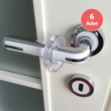 Eym Metali Kapı Kolu Stoperi Şeffaf 6 Adet Esnek Yapı ile Geniş Kapı Kollarına Uygun