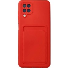 Dorasan Samsung Galaxy A12 Kılıf Kelvin Kartvizitli Silikon - Kırmızı