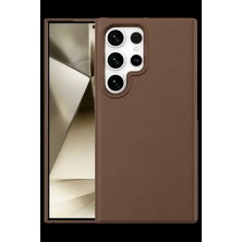 Dorasan Samsung Galaxy S24 Ultra Kılıf First Silikon - Kahverengi