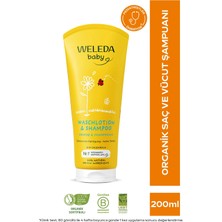 Weleda 200 ml Saç ve Vücut Şampuanı Calendula Göz Yakmayan Formül ile Dermatolojik Test Edilmiş
