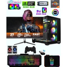 Xaser Sword X52 Ryzen 7 5700X 32GB Ram 1TB M.2 NVMe SSD 8GB RTX5060 Oyun ve Tasarım İçin Güçlü Bilgisayar