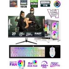 Xaser Live X40 Ryzen 5 7500F 16GB Ddr5 Ram 1tb M.2 Nvme SSD 8gb RTX5060 27" 240Hz Masaüstü Oyuncu Bilgisayarı