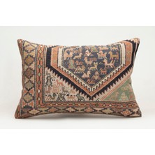 Kilim Wholesale El Yapımı Kilimden Yapılmış Vintage Kırlent Kılıfı, Yün, 40X60 cm
