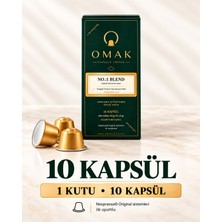 Omak No.1 Blend Kapsül Kahve 10 Kapsül - 1 Kutu x 10 - Nespresso Original Uyumlu
