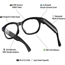 Invicta Akıllı Kameralı Gözlük 8mp 1080P Video Bluetooth Wifi Aı Çeviri