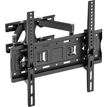 CoverZone 26-65 Inç Tv Duvar Askı Aparatı 120° Sağa Sola Dönüş, ±15° Eğim, 45 cm Uzayan Kol, Vesa, 50 Kg, HF402