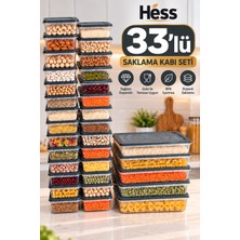 Hess Mikrodalga ve Difriz Uyumlu 32 Adet Saklama Kabı Seti 2400MLX5+1200MLX1+600MLX26