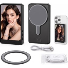 Apera Crt2 Akıllı Telefon Selfie Monitörü – Kablosuz Ekran Yansıtma Özellikli Mıknatıslı Arka Kamera Ayna Ekranı ve Bluetooth Kumanda