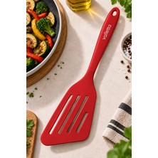 Valletta Premium Isıya Dayanıklı Delikli Silikon Spatula – Kırımız