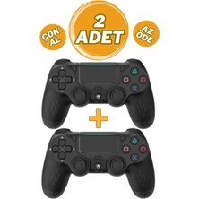 Piyatech Ps 4 Joystick Tablet Telefon Pc Uyumlu Titreşimli Oyun Kolu 2 Adet - Şarj Kablo Hediyeli Smith