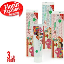 Organicadent Çocuk Diş Macunu 3'lü Paraben İçermeyen Doğal Diş Macunu Çocuklar İçin
